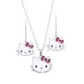 Hello Kitty Classic Enamel Earrings & Pendent Set